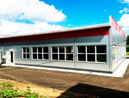 Магазин «Магнит» в г. Свеча из сэндвич-панелей, построенная компанией Альянс - Магазин «Магнит» в г. Свеча, г. Свеча Магнит