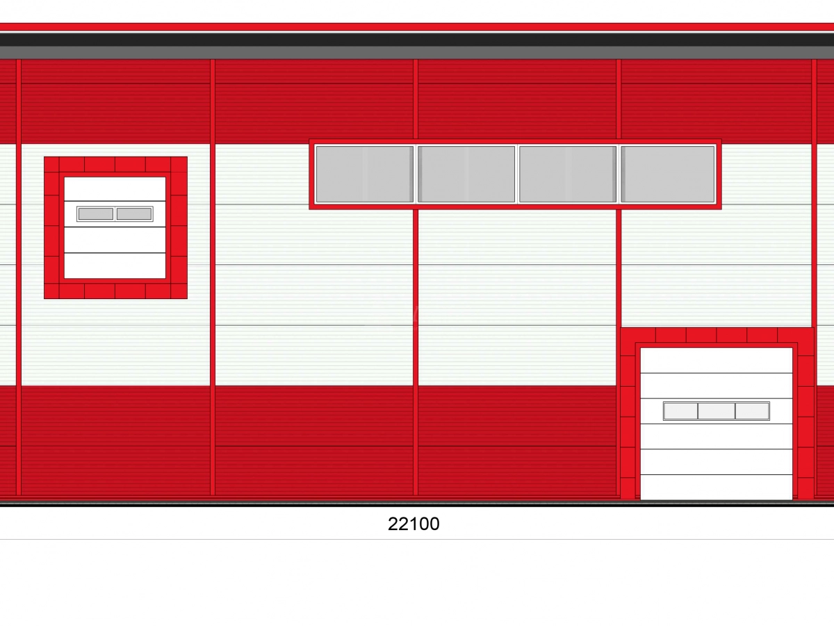 3D визуализация Проект двухэтажного магазина из сэндвич-панелей - фото 10