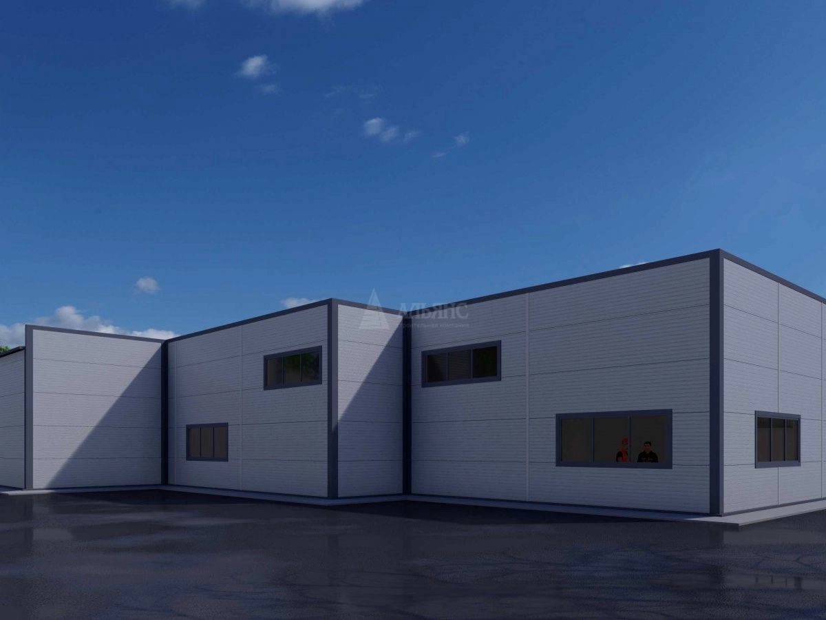 3D визуализация Склад из сэндвич панелей - фото 2