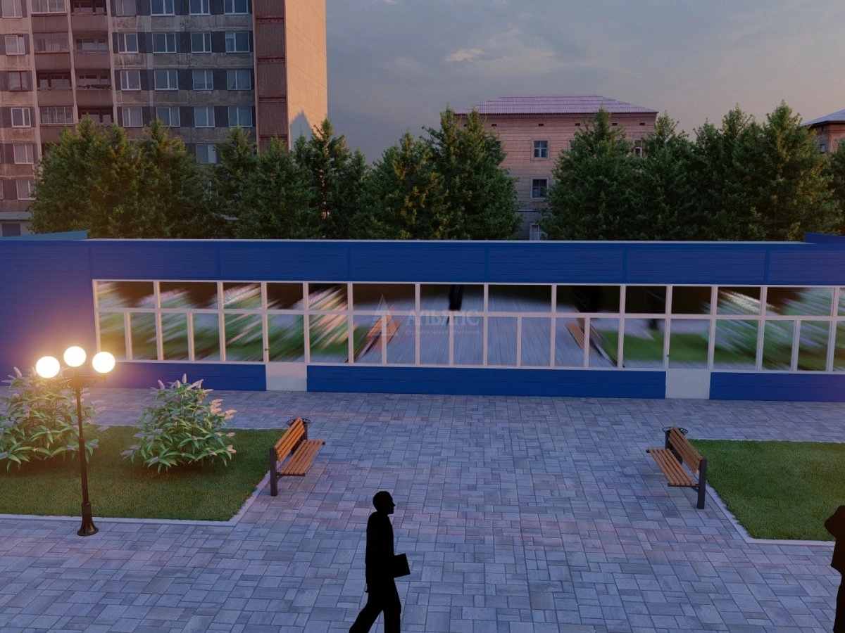 3D визуализация Проект павильона из сэндвич-панелей - фото 6