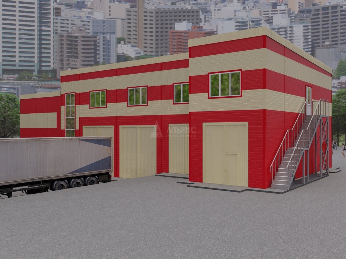 3D визуализация СТО из сэндвия-панеелей - фото 1